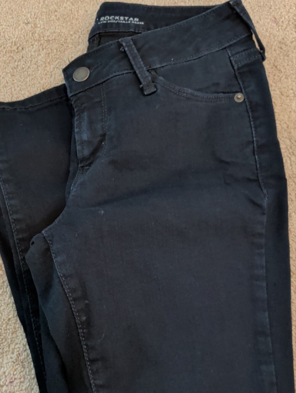 Old Navy Rockstar Women's Dark Black Skinny Jeans 6P